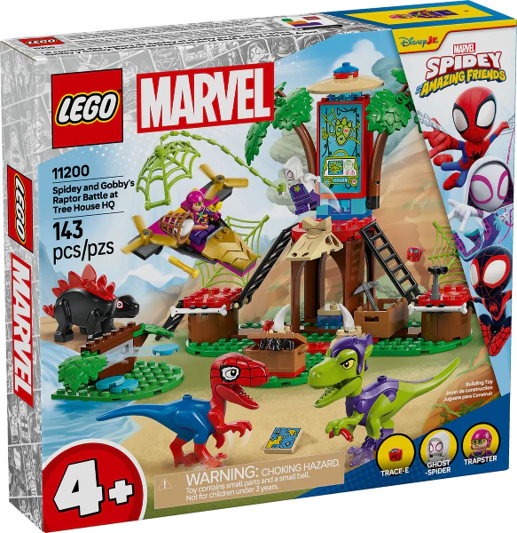 11200 Spidey and Gobby's Raptor Battle at Tree House HQ - New LEGO Spider-Man Set