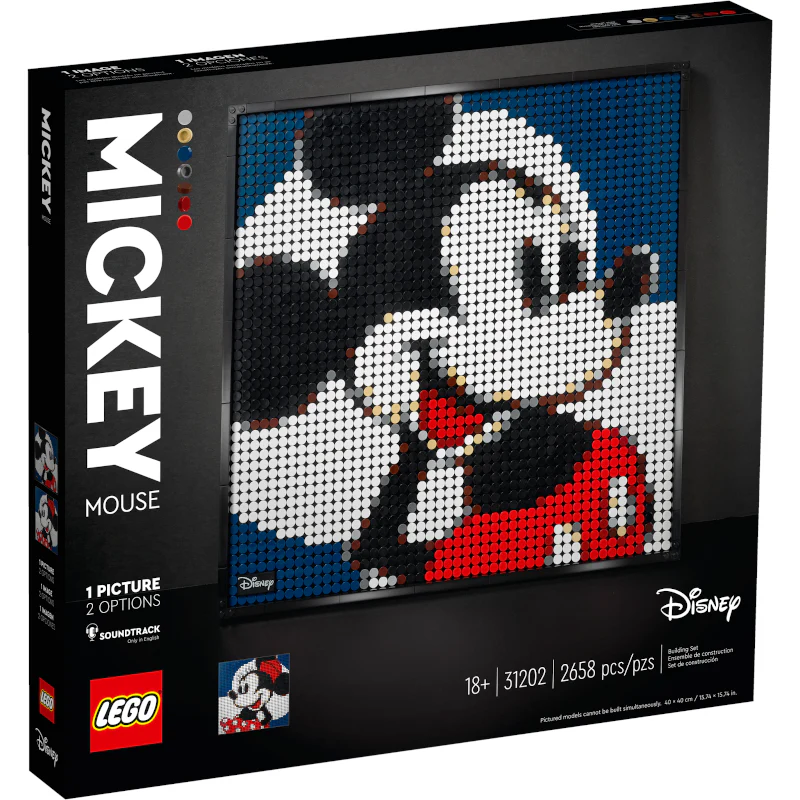 31202 Disney's Mickey Mouse - New, Sealed, Retired LEGO Art Set