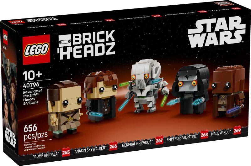 40796 Revenge of the Sith Heroes & Villains - New LEGO Star Wars Brickheadz Set