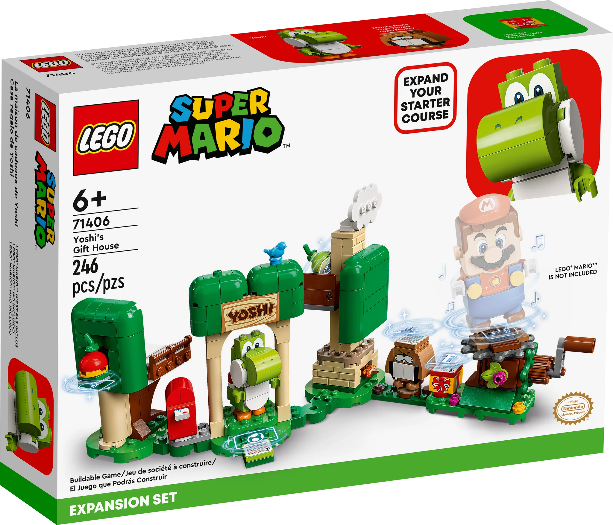 Yoshi's Gift House Expansion Set 71406 - Certified Used, 100% Complete LEGO Super Mario Set