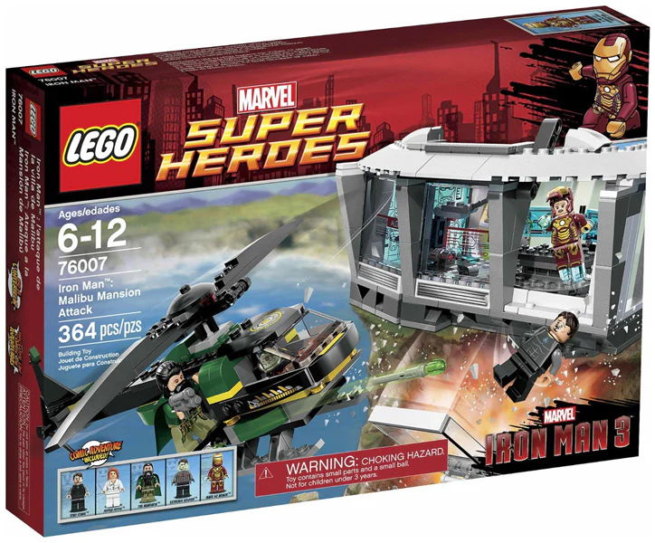 76007 Iron Man: Malibu Mansion Attack - New, Sealed, Retired LEGO Marvel Super Heroes Set