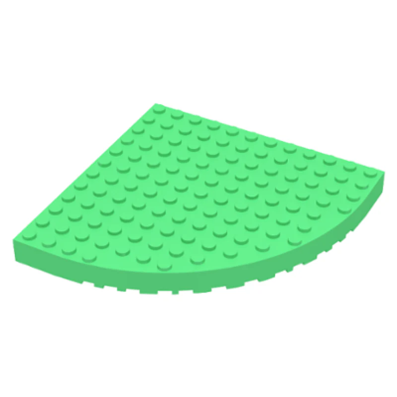 Brick, Round Corner 12 x 12 - Medium Green