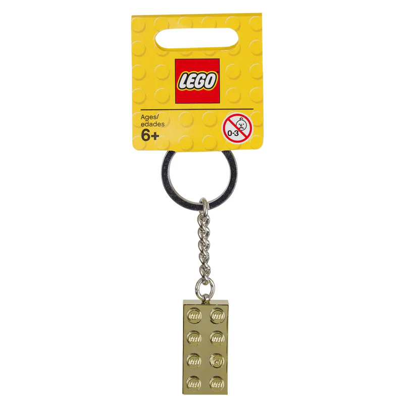 Gold 2x4 Stud - New LEGO® Key Chain